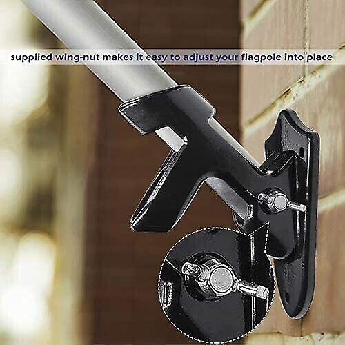 Flag Pole Holder Mount 1'' Two-position Metal Mounting Bracket For House