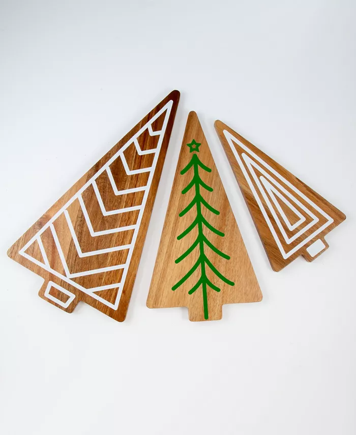 Thirstystone Christmas Tree Serve Boards Set of 3