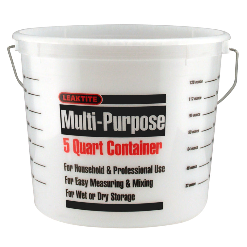 PAINT PAIL PLAST WHT 5QT