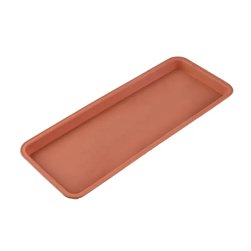 Best price rectangle plastic planter tray flower pot saucer growing garden supplies seedling tray for tomato