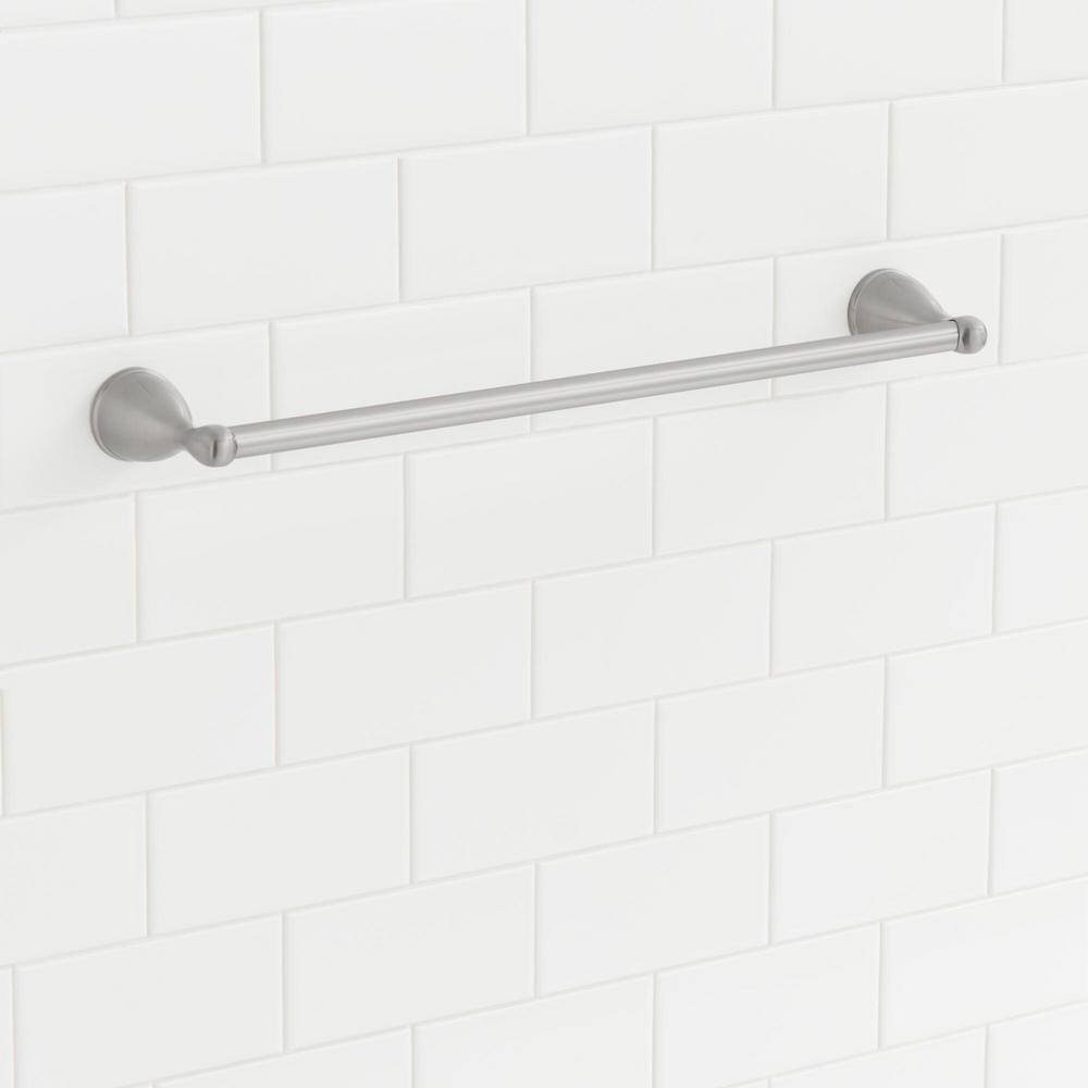 Glacier Bay Builders 24 in. Spot Free Towel Bar in Brushed Nickel BTH-024-102