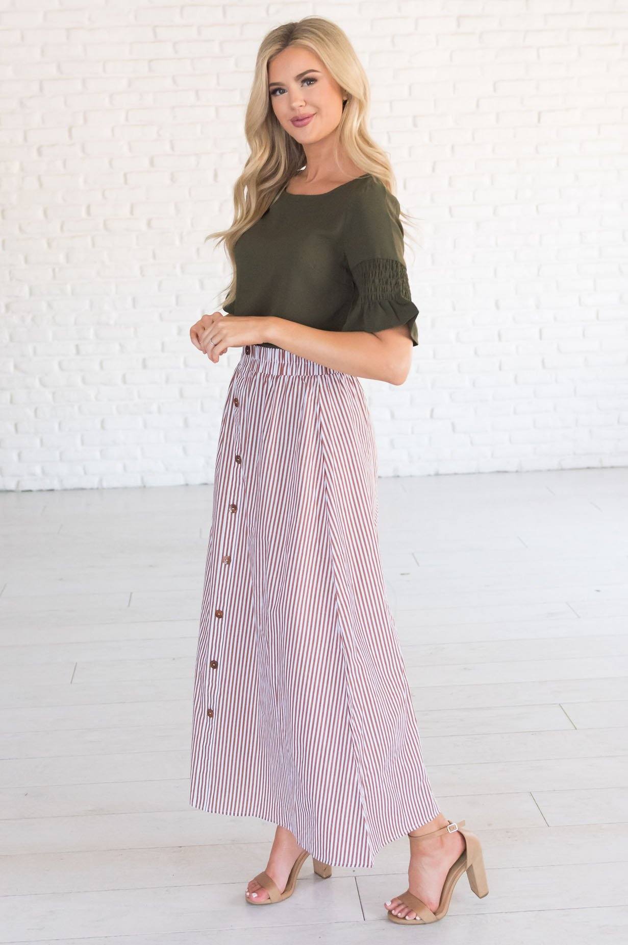 Fresh and Fun Aline Modest Maxi Skirt