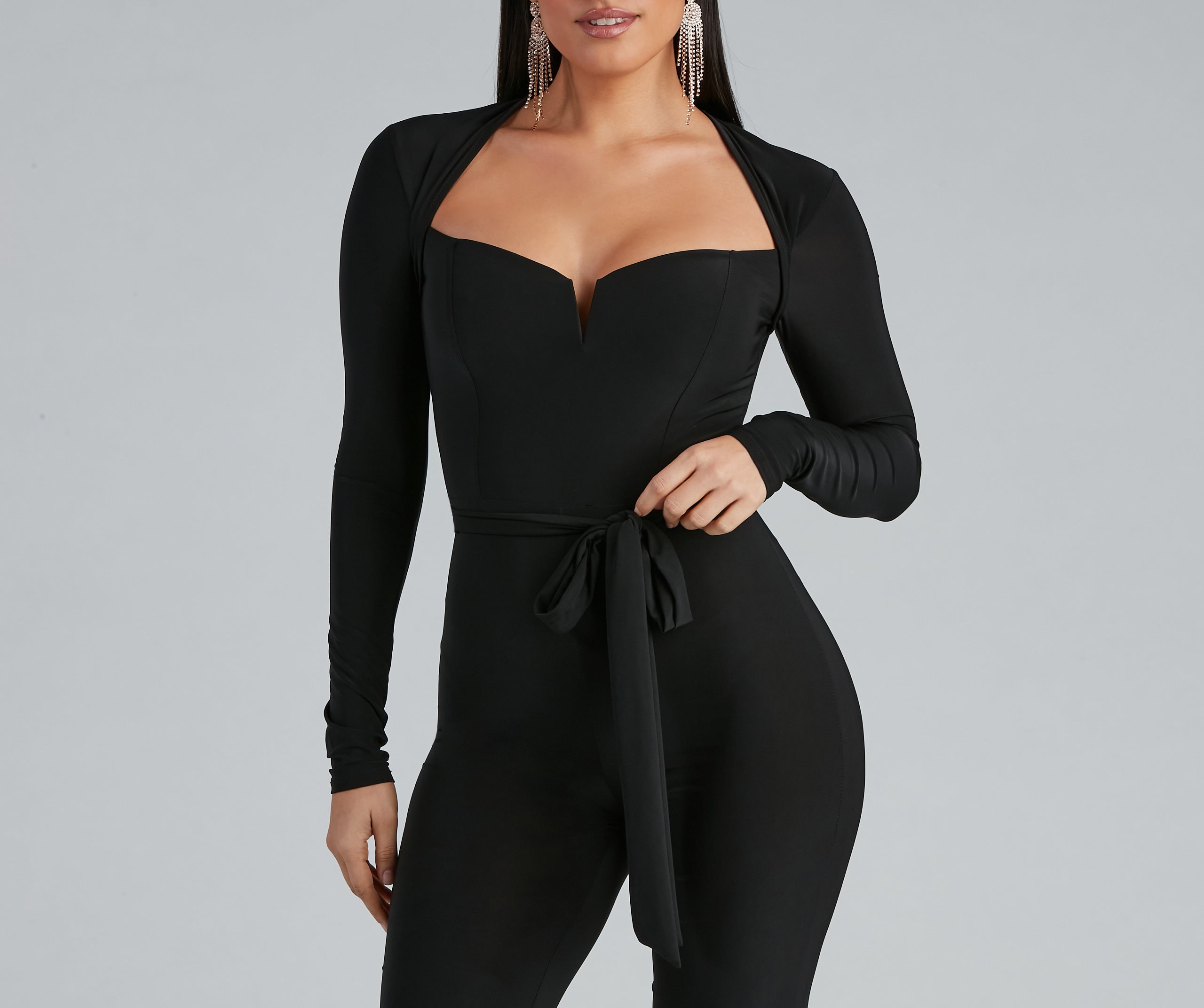 Keeping It Simple Tie-Waist Jumpsuit