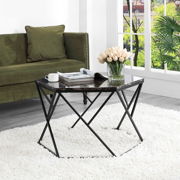 Ledel Modern Hexagon Coffee Table