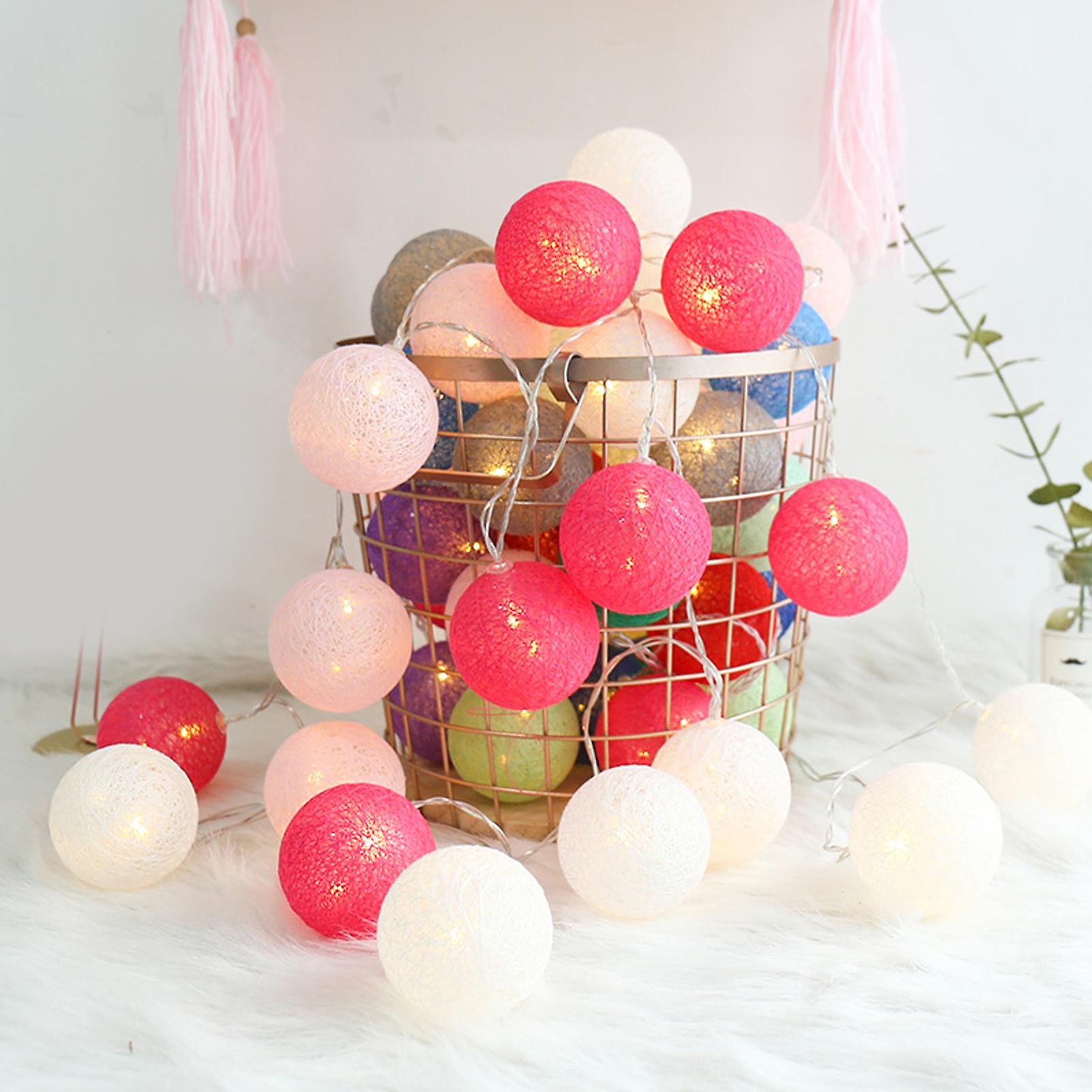 Led Cotton Sewing Thread Ball String Lights Home Christmas Party Wedding Festival Decorative String Lamp No.221738