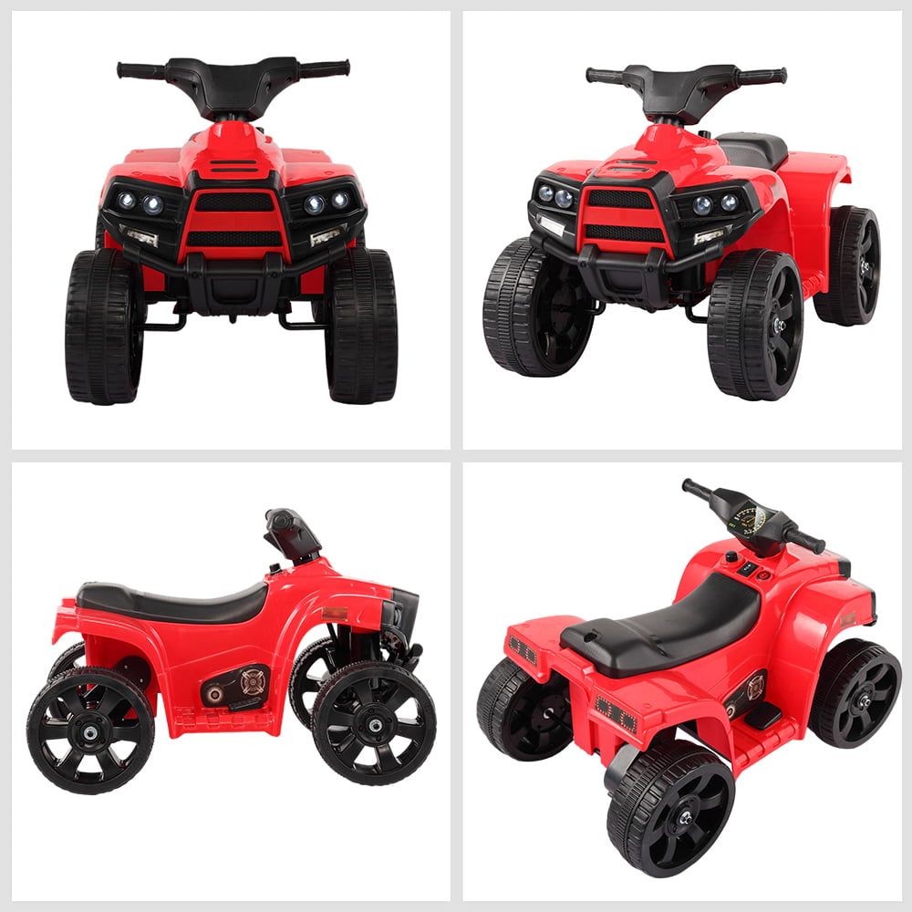 iRerts 6V Kids Ride on Toys, Battery Powered Ride on ATV Cars for Boys Girls Birthday Gifts, Kids Electric Cars for Toddlers, Kids Electric Ride on Vehicles with Headlights, Horn, Red