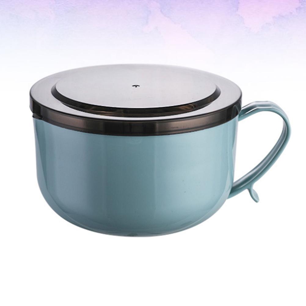 1pc Bowl Stainless Steel Durable Portable Lightweight Reusable Tableware Bowl With Lid For School Office