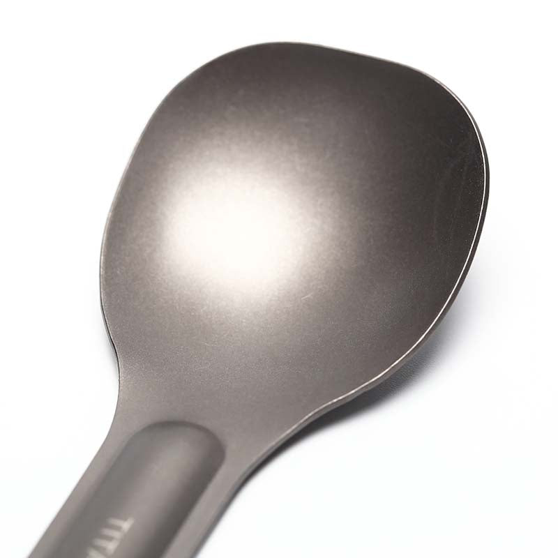 1pc Titanium Spoon Long Handle Spoon Outdoor Camping Tableware