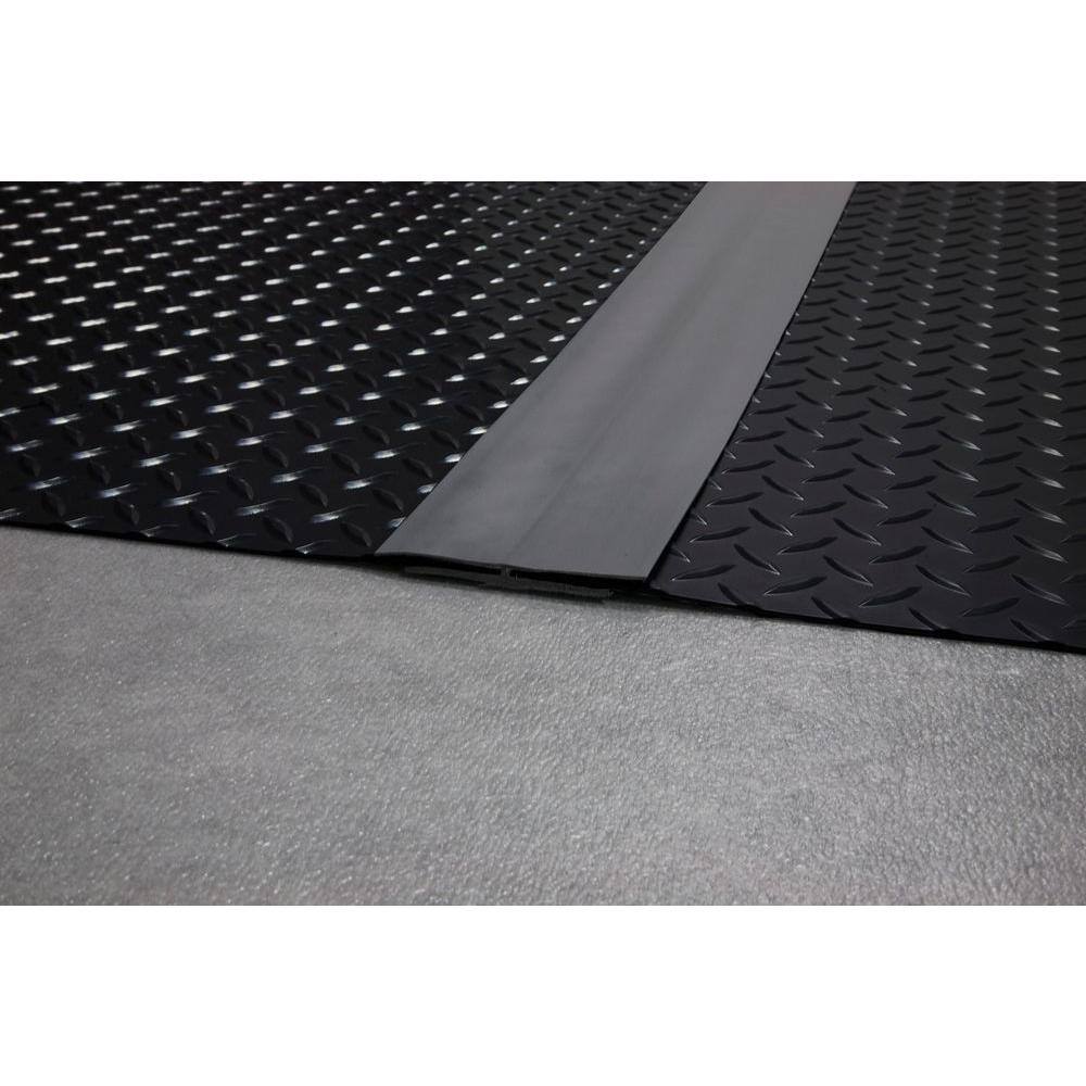 G-Floor 25 ft. Length Slate Grey Mat Center Trim GFCENTER25SG