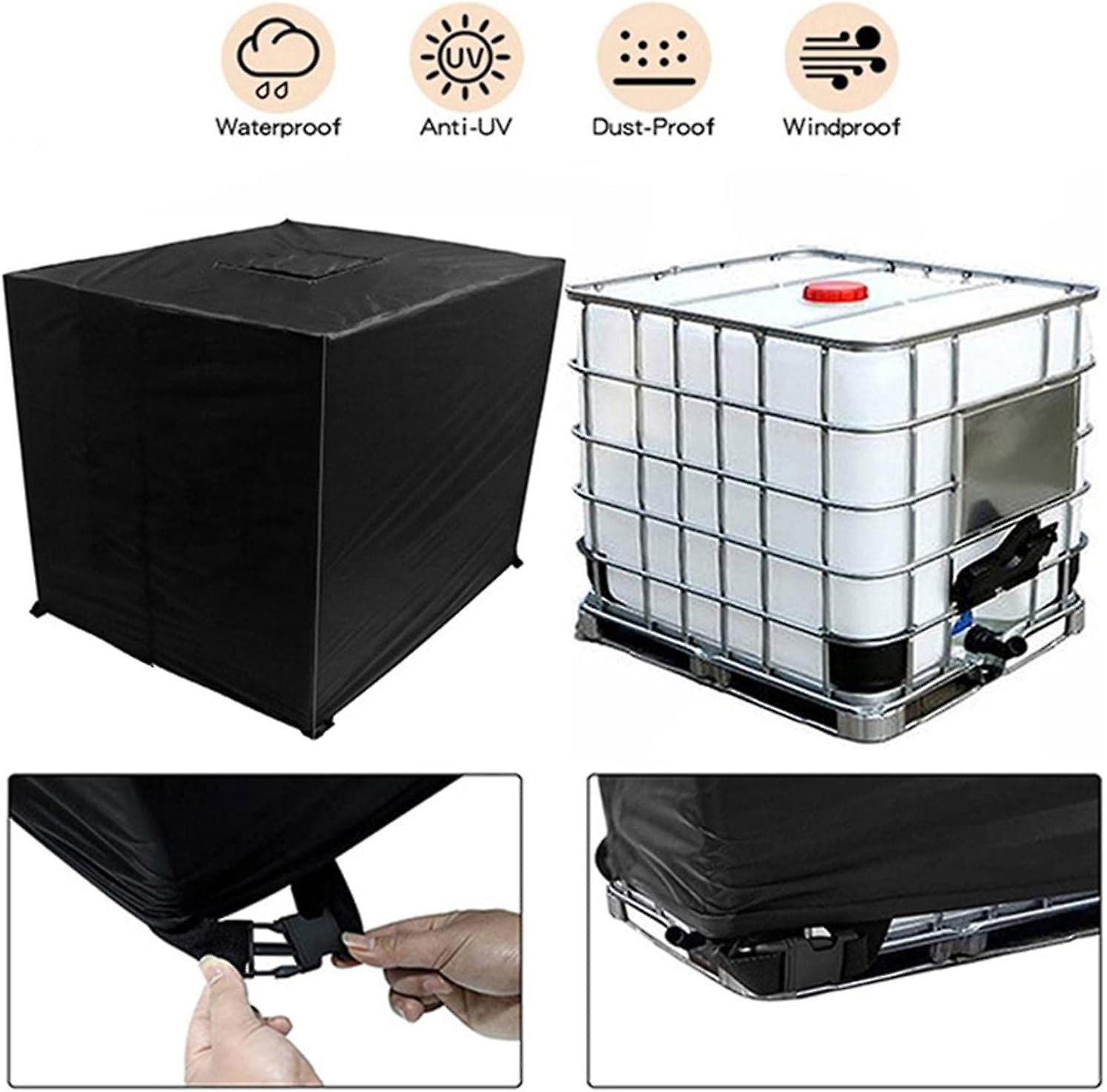 Ibc Tote Cover 1000l Rain   Ibc Tank Cover With Zipper Outdoor Rainwater   System Container Cover 210d Sunshade For Protect     Tank From Harmful Uv R