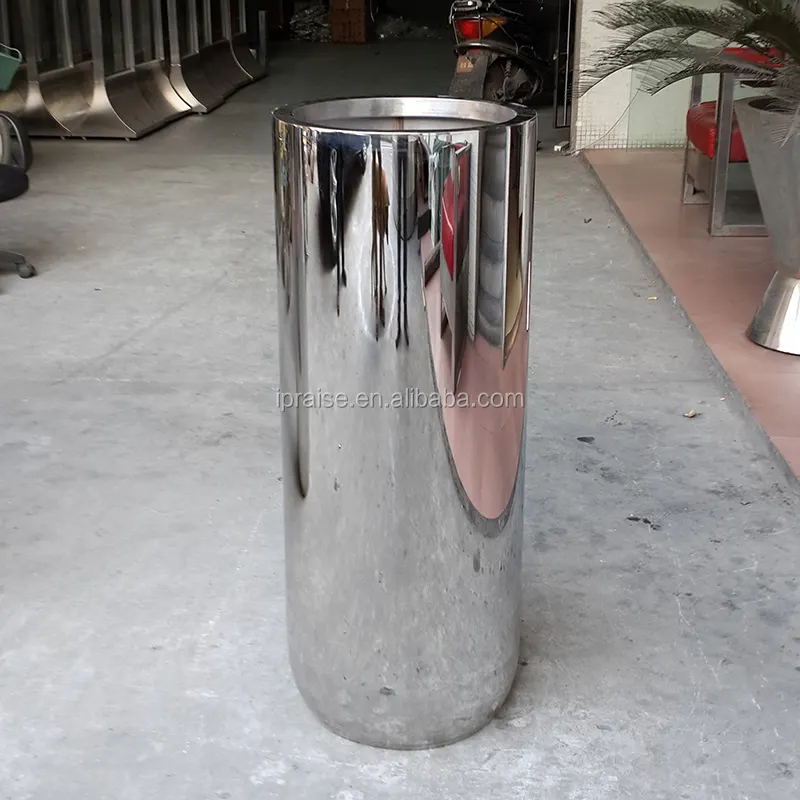 Garden Supplies planter pot large silver Metal plant pot / big outdoor flower pots for home decor