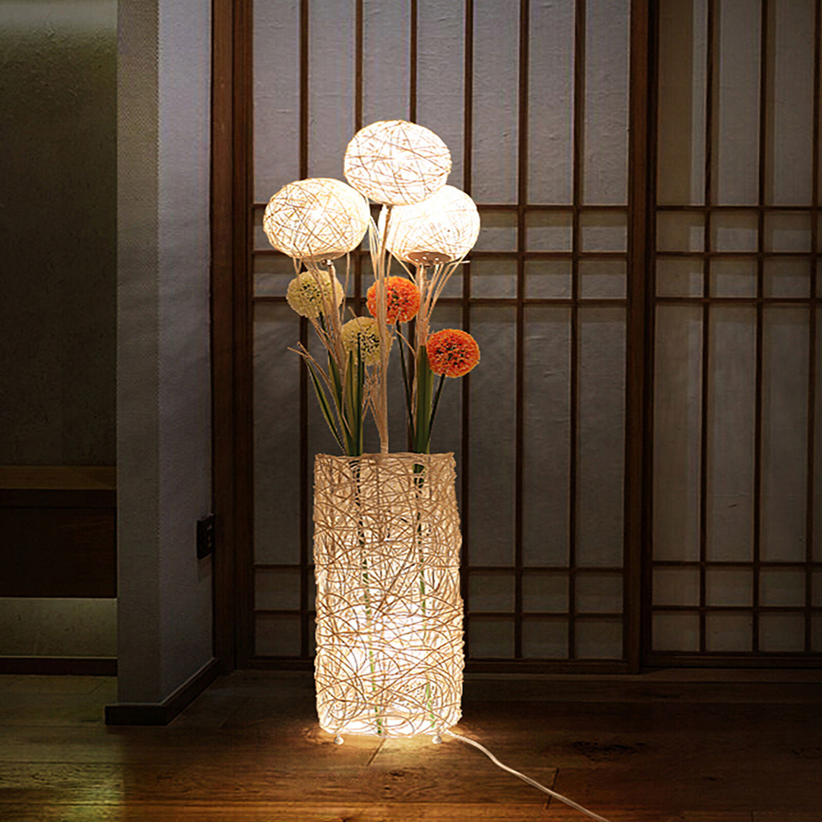 Rattan Weave Floor Lamp