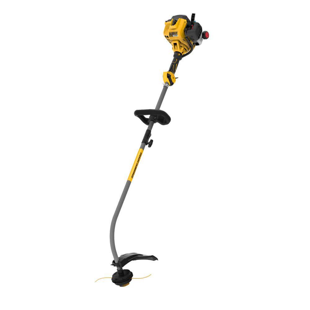 DEWALT 27 cc 2Stroke Gas Curved Shaft String Trimmer with Attachment Capability