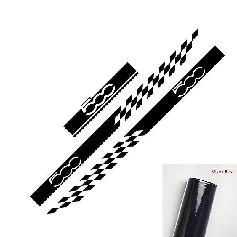 1 Set Car Hood Bonnet Stickers Body Door Side Skirt Stripes Decal For 500 Auto Decorate Vinyl Film