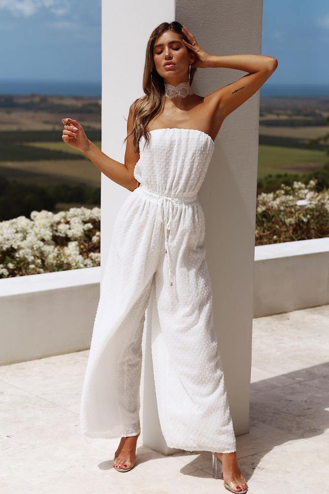 Kickstart The Weekend Jumpsuit White