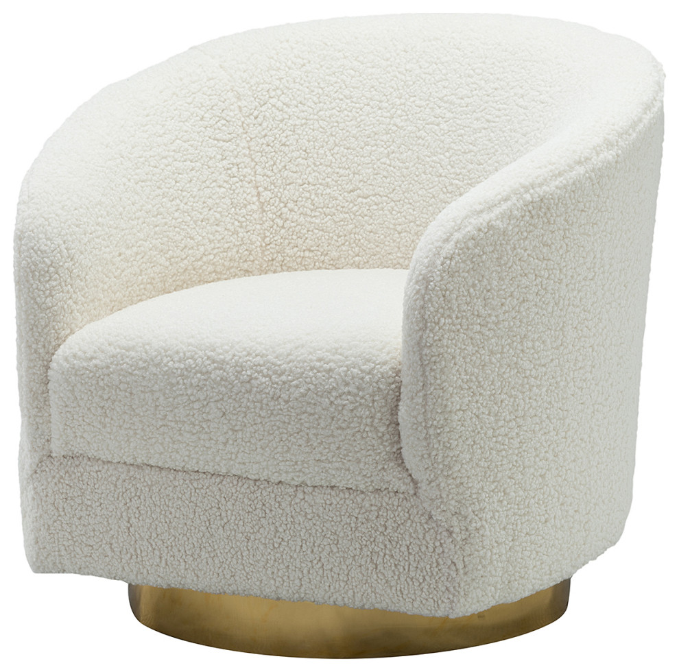 Swivel Barrel Chair   Contemporary   Armchairs And Accent Chairs   by Karat Home  Houzz