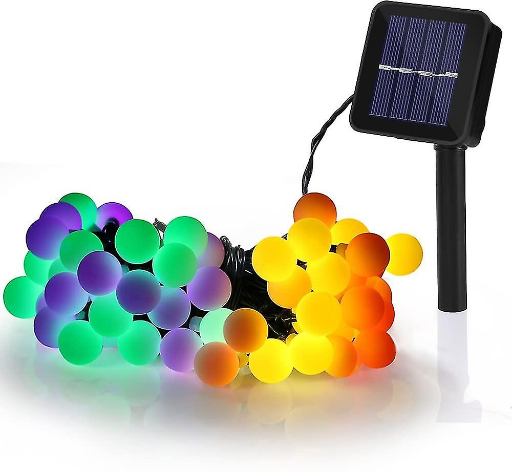 Outdoor Solar String Lights， 50 Led 7m Waterproof Ip65 With 8 Modes Ambient Lighting