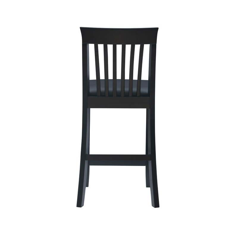 Linon Floresti Black Slat back Counter Stool