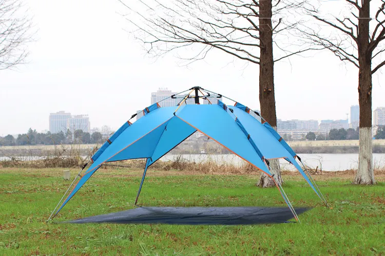 Wholesale Outdoor 3 4 Person Family Hiking Travel Waterproof Portable Lightweight Folding Small Camping Tent