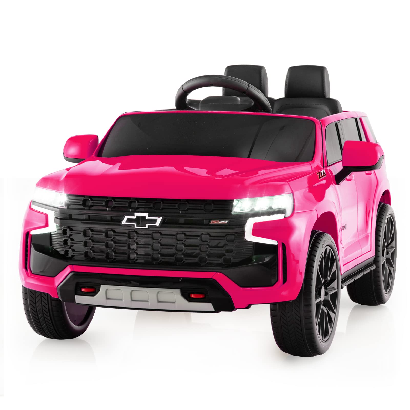 Costzon Ride on Car, 12V Licensed Chevrolet Tahoe Battery Powered Electric Vehicle, Electric SUV for Kids