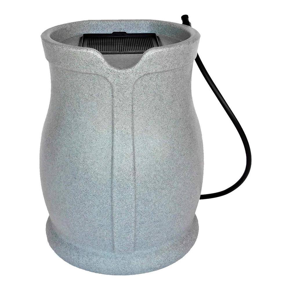 FCMP Outdoor 45 Gal. Catalina Rain Barrel Light Granite RB-CAT-LTGRNT