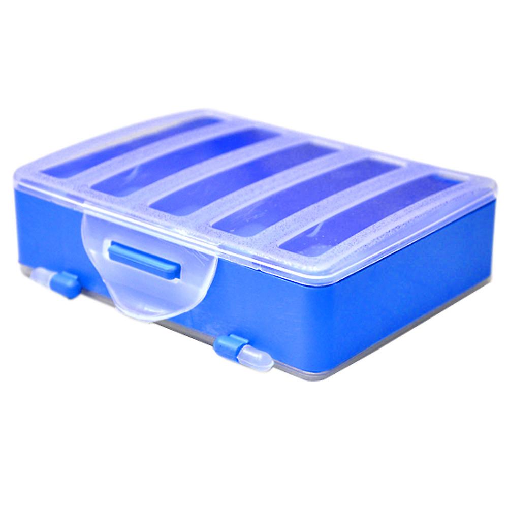 12.8 * 10 * 3.7cm Double Sided Transparent Visible Plastic Fishing Explosion Hook Set Box 10 Compartments