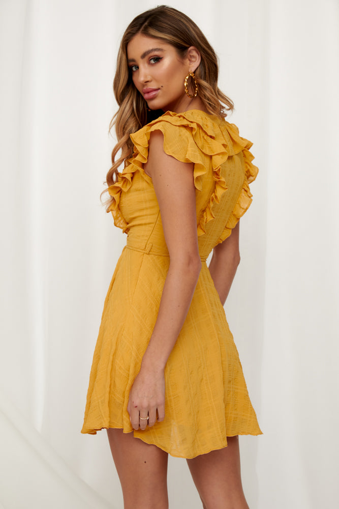 Lost Town Dress Mustard