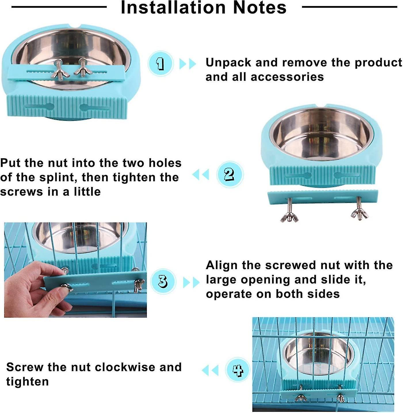 Dog Crate Removable Bowl Less Steel Hanging Bowl Pet Ca S Bowl Er Food For Dogs Cats S Pet