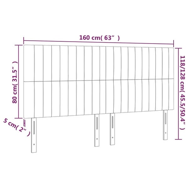 vidaXL Headboard Light/Dark Gray 39.4