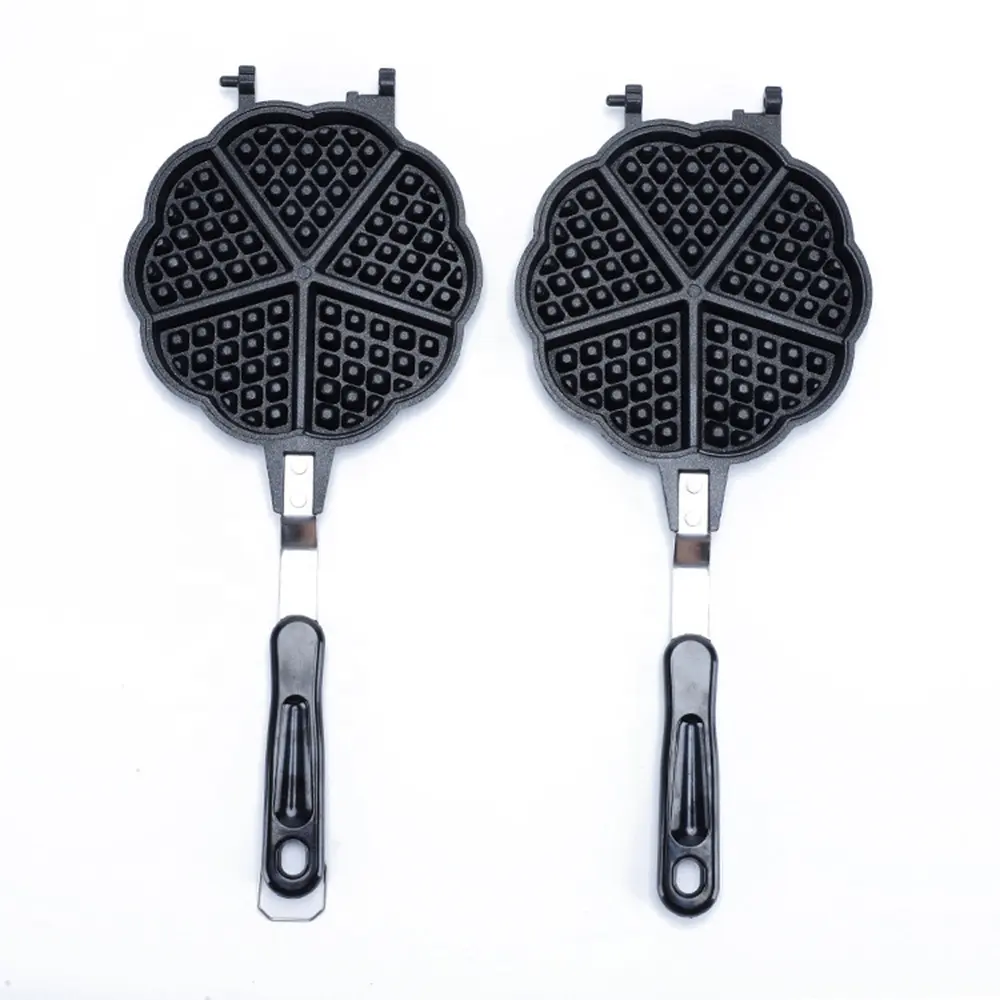 C11 WM5021 Ultralight Aluminum Material Flower Heart Shaped Custom Mini Waffle Irons for Camping and Hiking