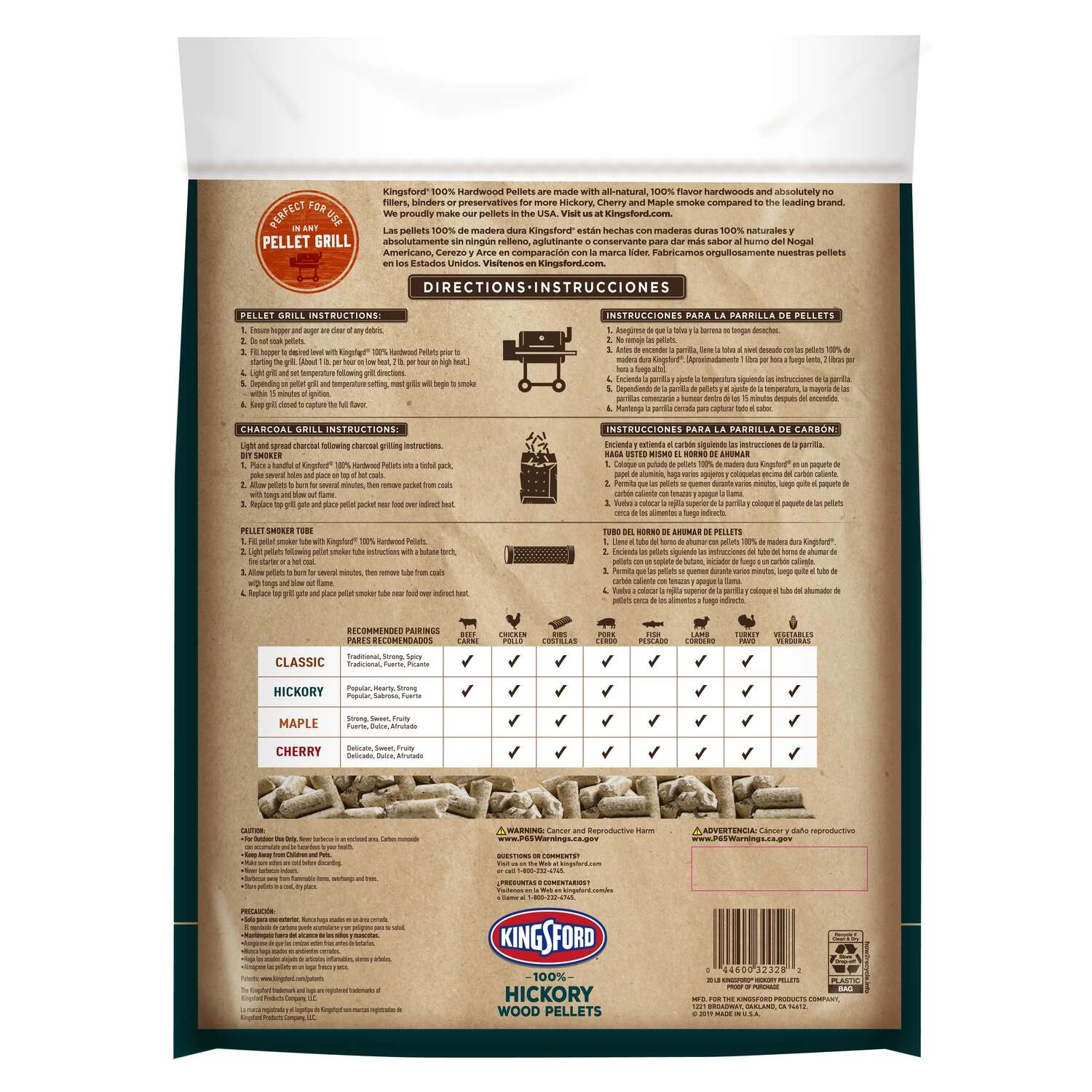 Kingsford Wood Pellets All Natural Hickory 20 lb