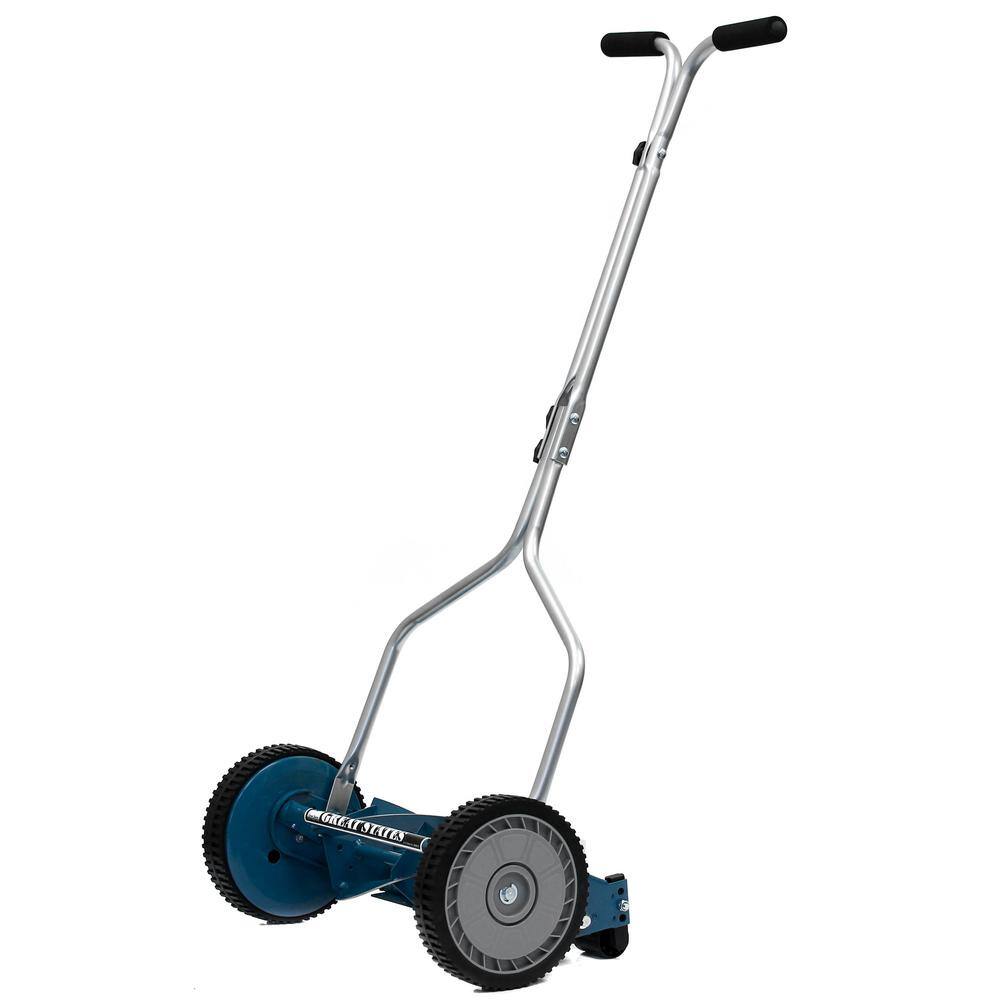 Great States Corporation 14 in. 4-Blade Manual Walk Behind Reel Lawn Mower 204-14-21