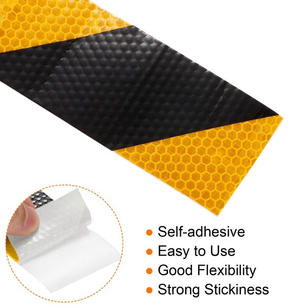 Unique Bargains Cars Waterproof Adhesive High Visibility Caution Warning Safety Reflective Tape 10 Ft X 2 inch 1 Roll