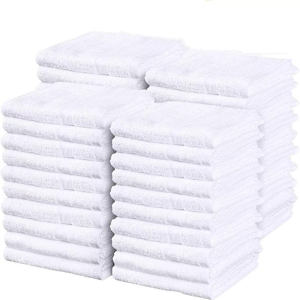 THE CLEAN STORE 14 in. x 17 in. White Terry Towels (240-Pack) 79421C