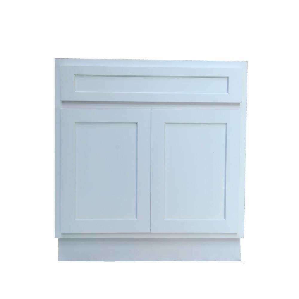 Vanity Art 33 in. W x 21 in. D x 32.5 in. H 2-Doors Bath Vanity Cabinet Only in White VA4033-W