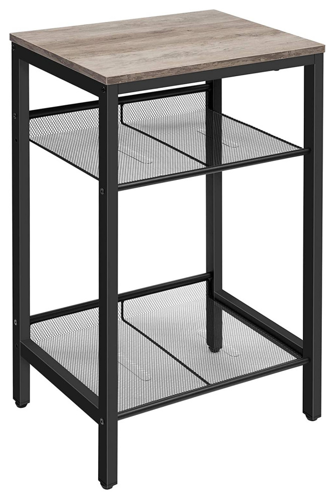 Modern Side Table with Adjustable Mesh Shelves  for Living Room   Midcentury   Side Tables And End Tables   by Imtinanz  LLC  Houzz