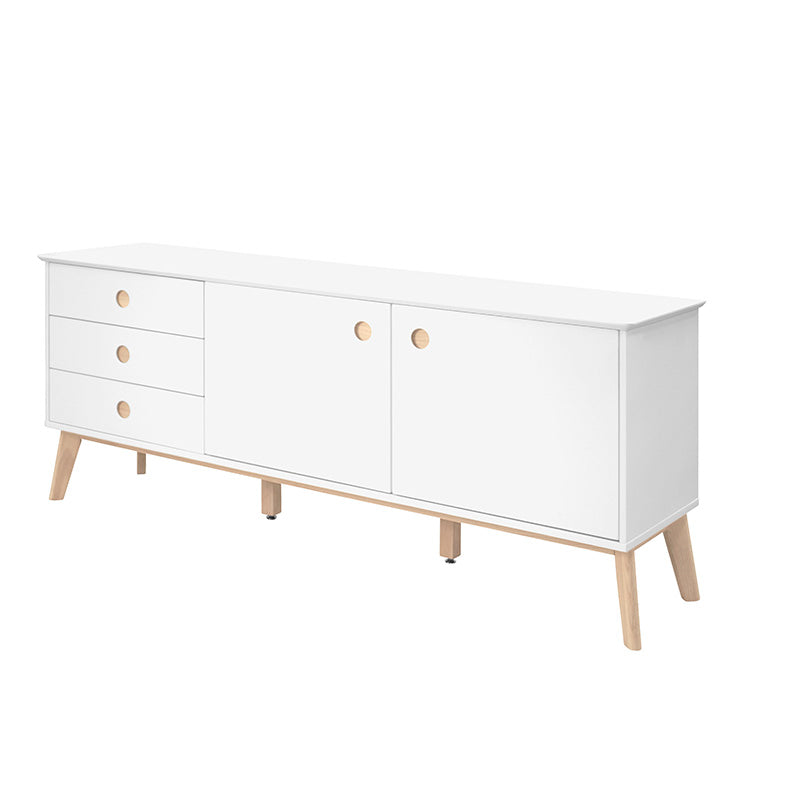 SABINE Sideboard Buffet 180cm - White/Natural