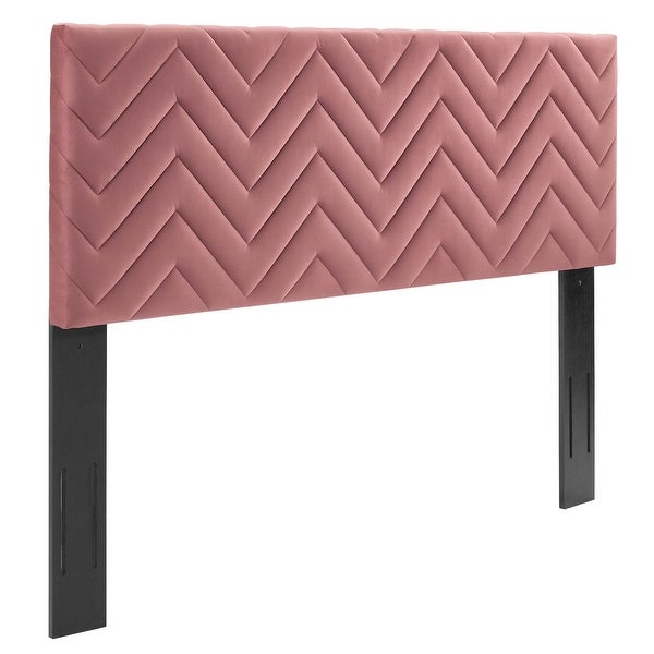 Mercy Chevron Tufted Performance Velvet King/California King Headboard - - 37076233