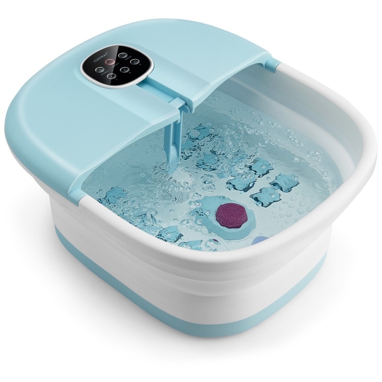 Folding Foot Spa Basin with Heat Bubble Roller Massage Temp and Time Set   13\