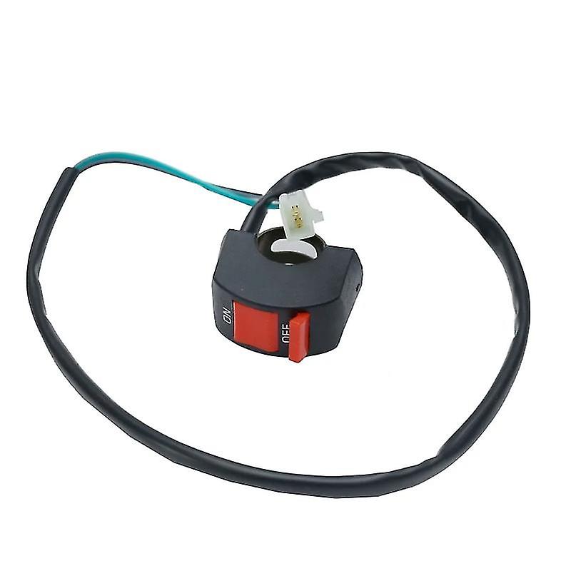 Botn De Encendido/apagado Para Manillar De Motocicleta， Universal， Negro， 12v De Corriente Continua， 10 A