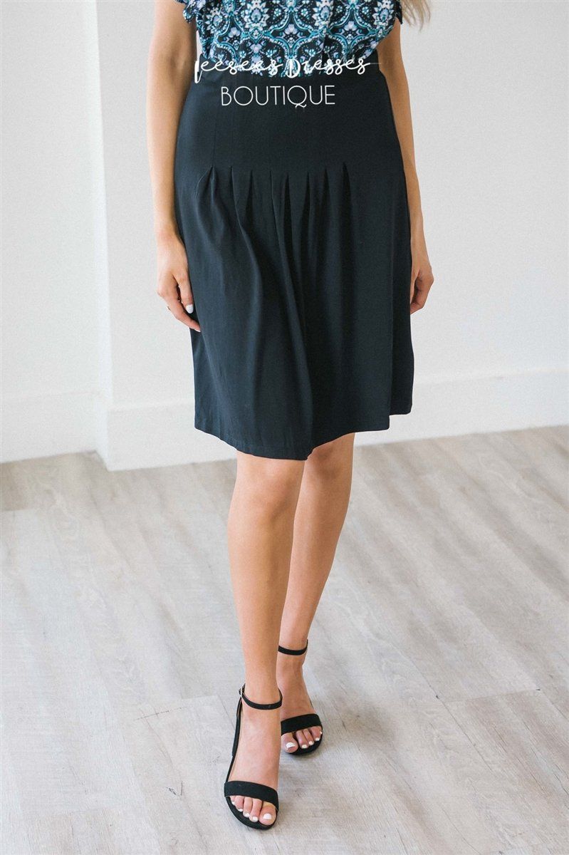 Pleat Front Skirt