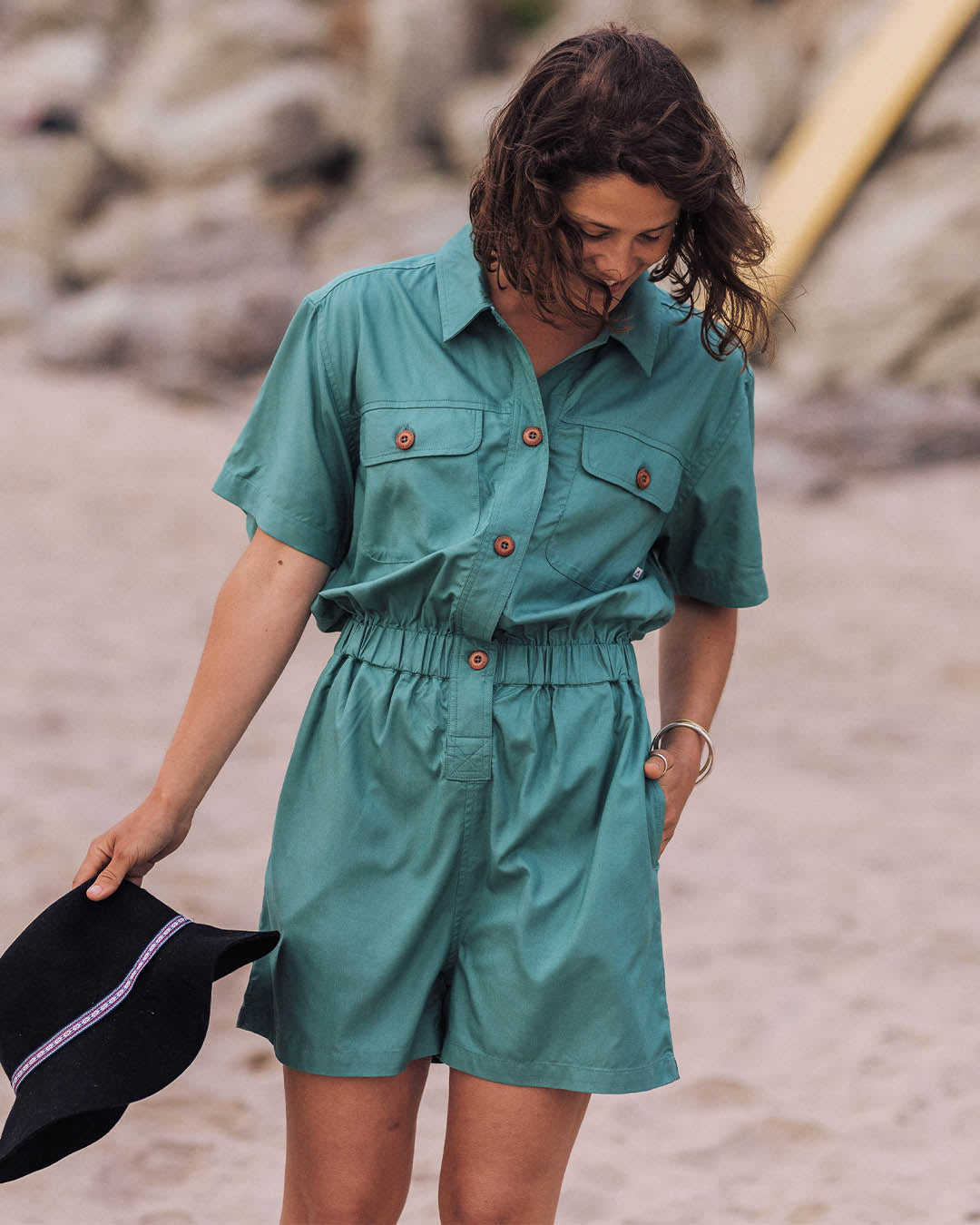 Topaz Short Boiler Suit - Deep Sea