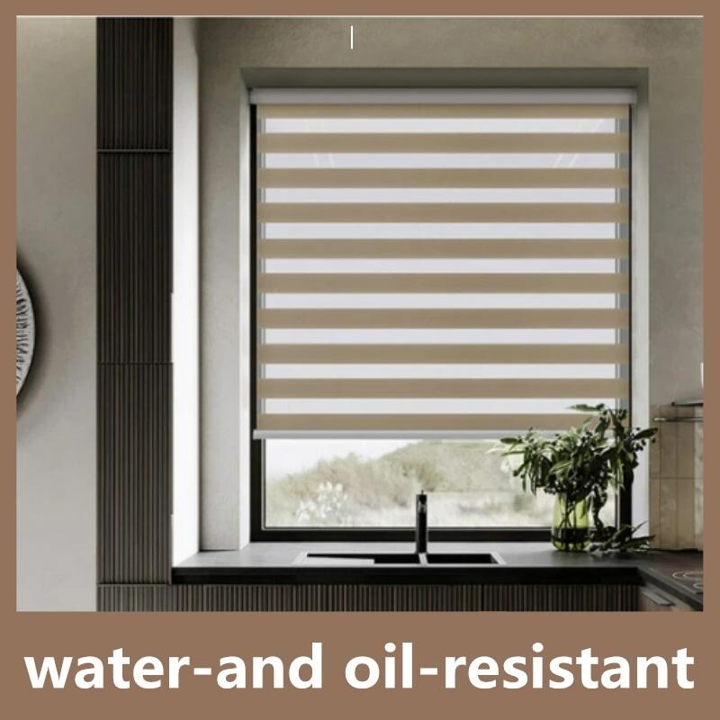 Avobird Dual Layer Roller Blinds Light Filtering Zebra Window Shades for Home Kitchen