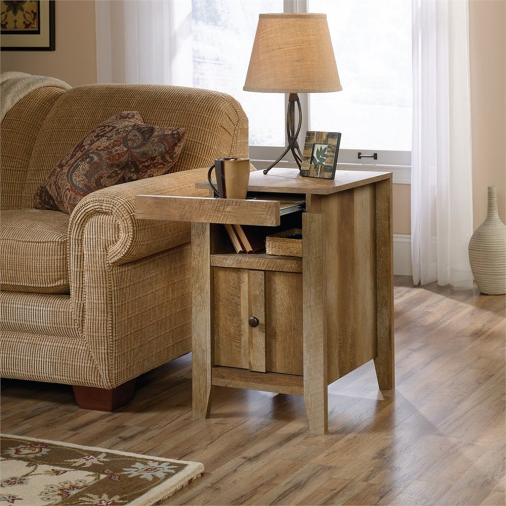 Sauder Dakota Pass Engineered Wood End Table in Craftsman Oak   Transitional   Side Tables And End Tables   by Homesquare  Houzz