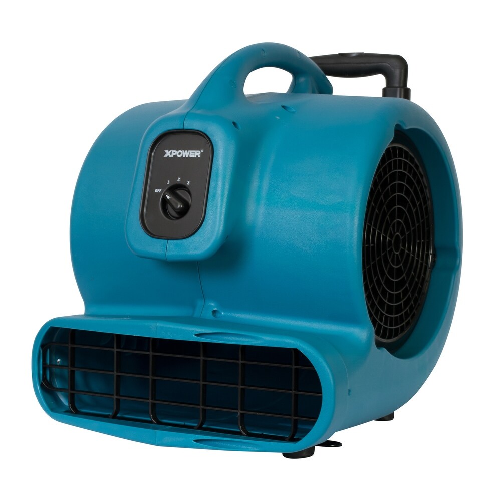 XPOWER Air Mover  Carpet Dryer  Floor Fan  Blower with Telescopic Handle and Wheels