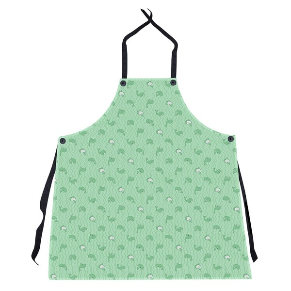 Whales Pattern Apron - 27 x 30