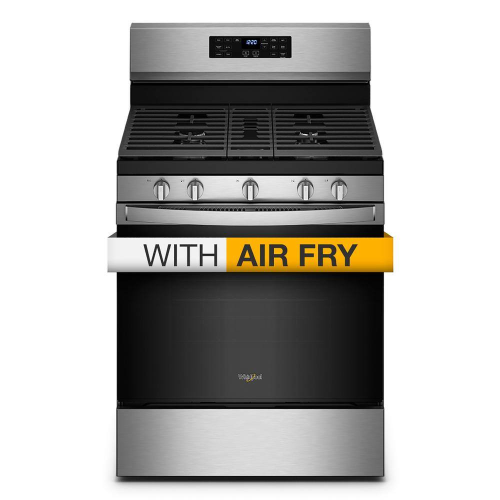 Whirlpool 5 cu. ft. Gas Range with Air Fry Oven in Stainless Steel WFG535S0LS