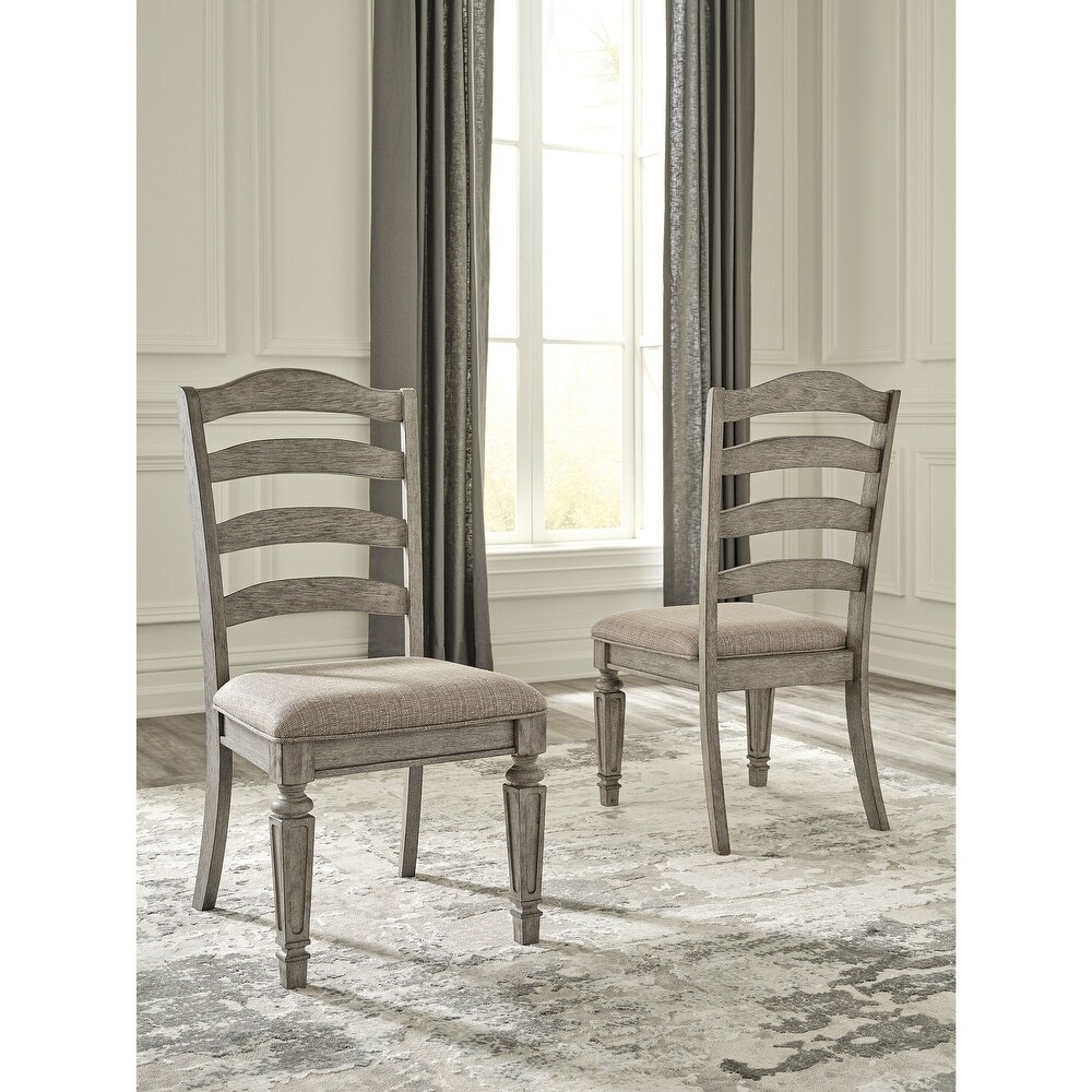 Ashley Furniture Lodenbay Antique Gray Dining Upholstered Side Chair (Set of 2)   20\