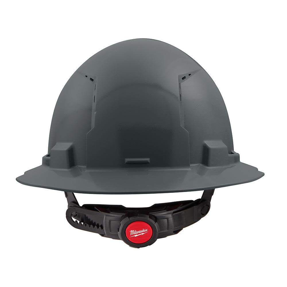 Milwaukee Gray Full Brim Vented Hard Hat with 6pt Ratcheting Suspension Type 1 Class C 48-73-1235 from Milwaukee