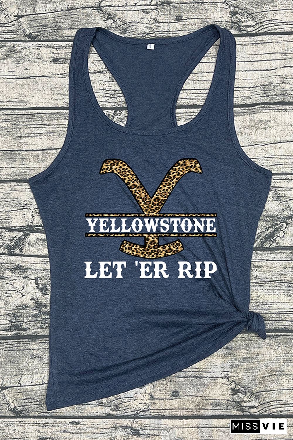 Yellowstone Print Sleeveless Tank Top Wholesale